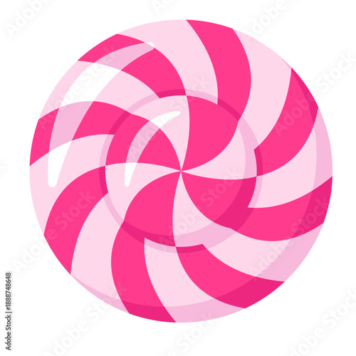 Peppermint Candy Vector Flat Illustration