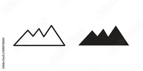 Mountain icon vector logo design element. Vector emblem template.