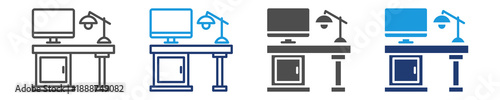 work space  icon set multiple syle