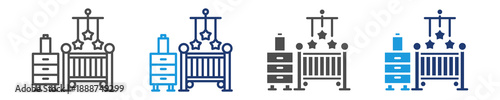 baby room  icon set multiple syle