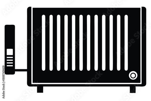 radiator heater line art silhouette vector illustration