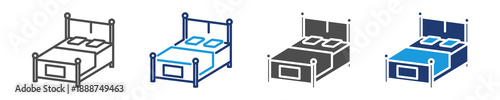 bed  icon set multiple syle