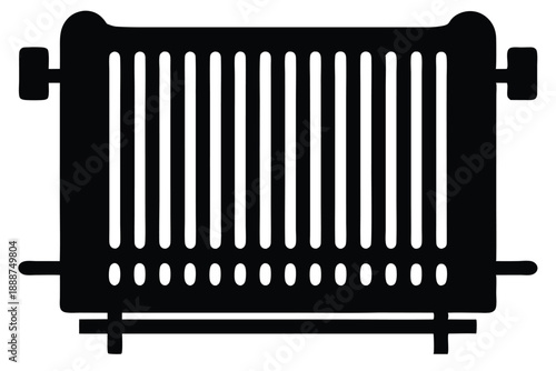 radiator heater line art silhouette vector illustration