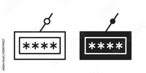 Password phishing icon vector logo design element. Vector emblem template.