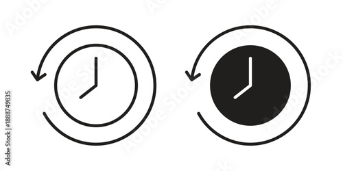 Past icon vector logo design element. Vector emblem template.