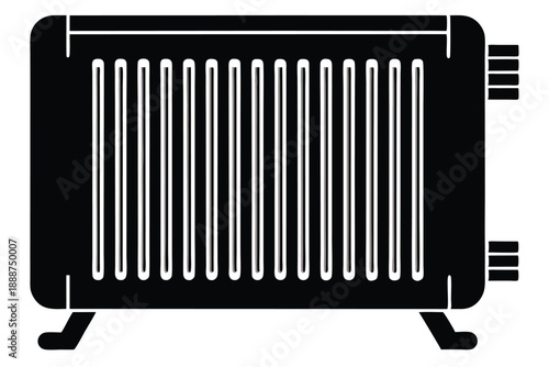 radiator heater line art silhouette vector illustration