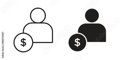 Personal loan icon vector logo design element. Vector emblem template.