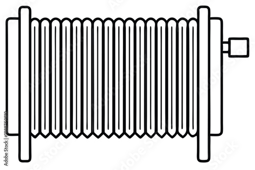 radiator heater line art silhouette vector illustration