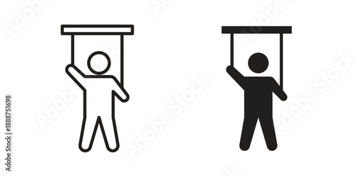 Puppet icon vector logo design element. Vector emblem template.