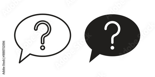 Question icon vector logo design element. Vector emblem template.