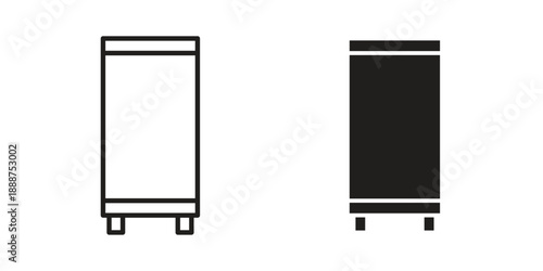 Roll up banners icon vector logo design element. Vector emblem template.