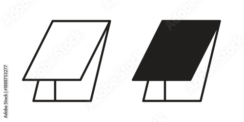 Roof window icon vector logo design element. Vector emblem template.