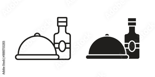 Room service icon vector logo design element. Vector emblem template.