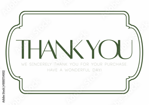Green Minimalist Simple Professional Customer Thank You Card