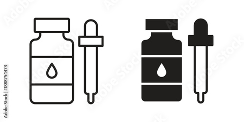 Serum icon vector logo design element. Vector emblem template.