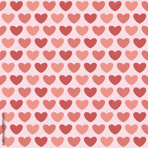 Seamless Pink Heart Pattern for Valentine’s Day