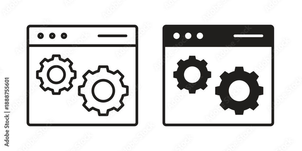 Fototapeta premium Software icon vector logo design element. Vector emblem template.