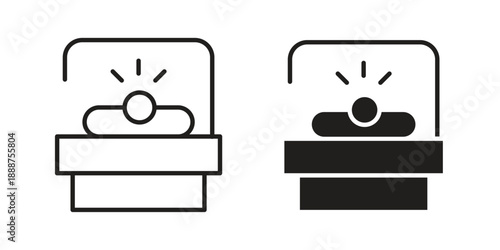 Solarium icon vector logo design element. Vector emblem template.