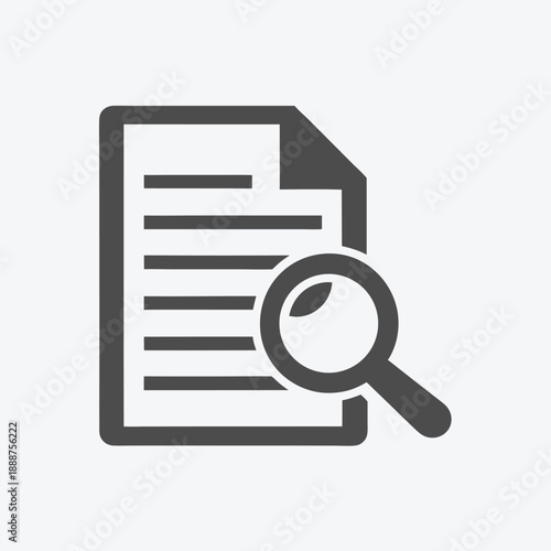 Detailed Document Inspection Icon for Forensic Audit and Data Investigation