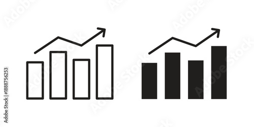 Stagflation icon vector logo design element. Vector emblem template.