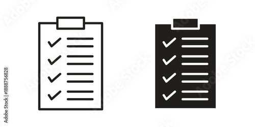 Survey icon vector logo design element. Vector emblem template.