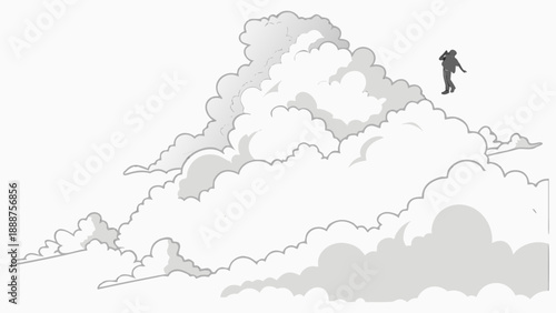 Silhouette on Clouds A Journey of SelfDiscovery and Reflection.