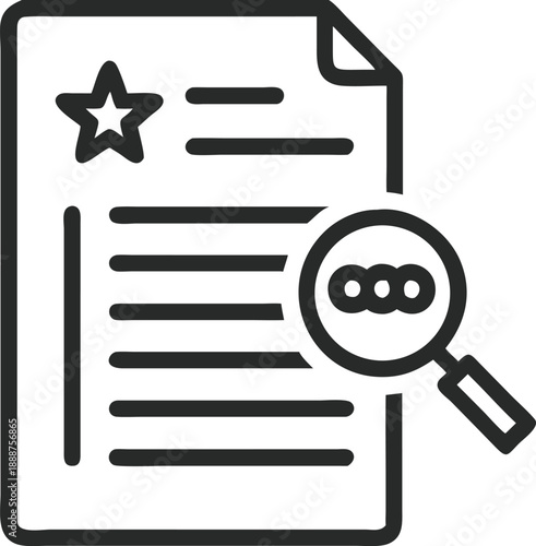 Document Review Symbol Representing Professional Report Assessment