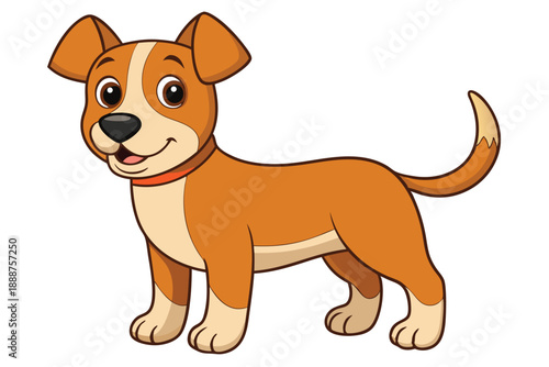 Playful Dog Character Illustration Isolated on a Clean White Background