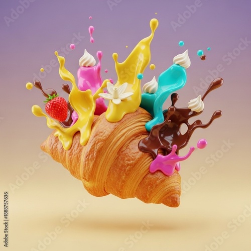Gourmet Croissant Splash Concept mean