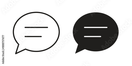 Text chat icon vector logo design element. Vector emblem template.