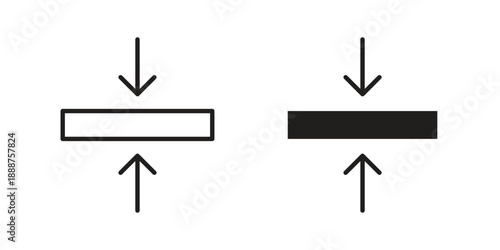 Thickness icon vector logo design element. Vector emblem template.