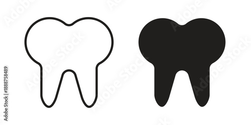 Tooth icon vector logo design element. Vector emblem template.