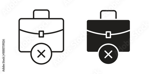 Unemployment icon vector logo design element. Vector emblem template.