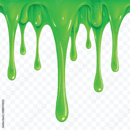 realistic 3d glossy liquid paint droplets dripping down in different color style isolated on transparent background