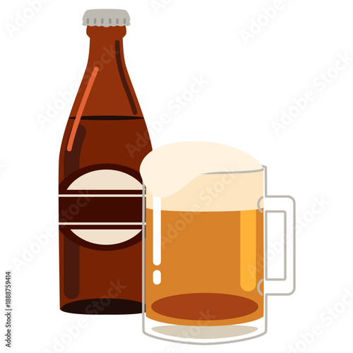 シンプルなビールのイラスト