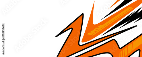 Abstract racing stripe decals graphic kit for car or motorcycle wrap design