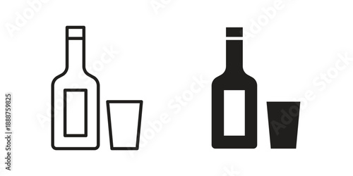 Vodka icon vector logo design element. Vector emblem template.