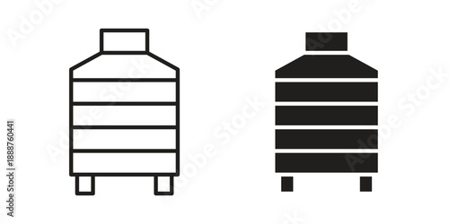 Water tank icon vector logo design element. Vector emblem template.