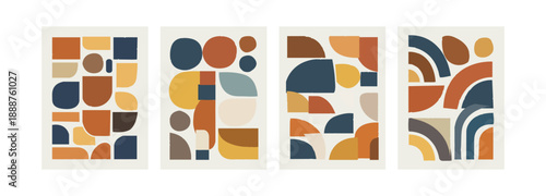 Organic geometric pattern and abstract shape collection