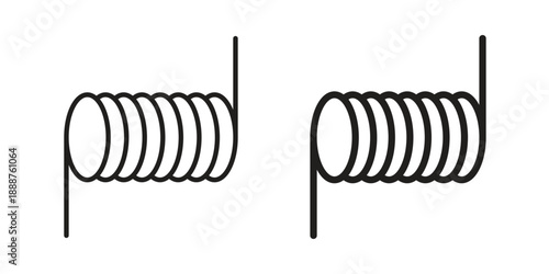 Wire coil icon vector logo design element. Vector emblem template.