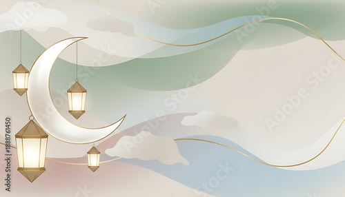 Islamic Festive Abstract Background for Ramadan and Eid