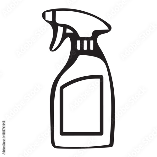 Spray Cleaning Bottle Outline Icon