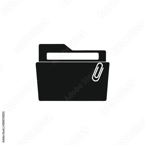 Modern folder icon for web interface design and computer file management systems
