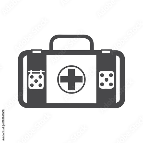 Healthcare First Aid Kit Icon for Medical Emergency and Safety Assistance