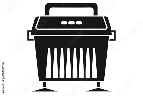 paper shredder line art silhouette vector illustration