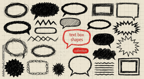 Hand-Drawn Text Box Shapes Collection for Notes and Graphic Design