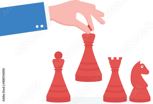 Giant Hand Picking Chess King