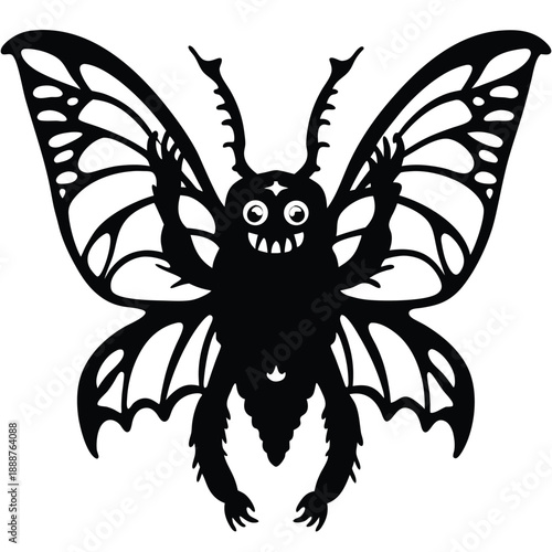 Stylized Alien Wasp Icon for Science Fiction Gaming and App Design