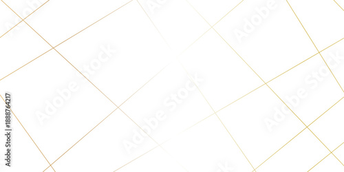 Abstract minimalistic white background with elegant intersecting golden lines forming a geometric pattern. random chaotic line and creative geometric many square, triangle shape background.