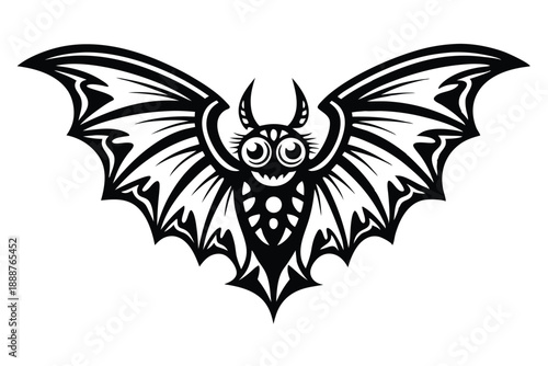 Crystalline Geometric Alien Insect Icon, Faceted Extraterrestrial Flying Creature Illustration